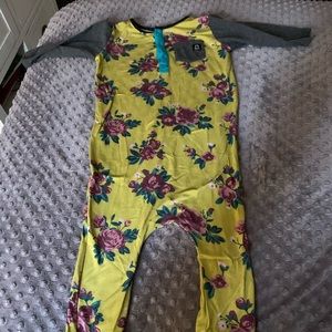 RAGS 2 RACHES 3/4T Long sleeved flower one piece